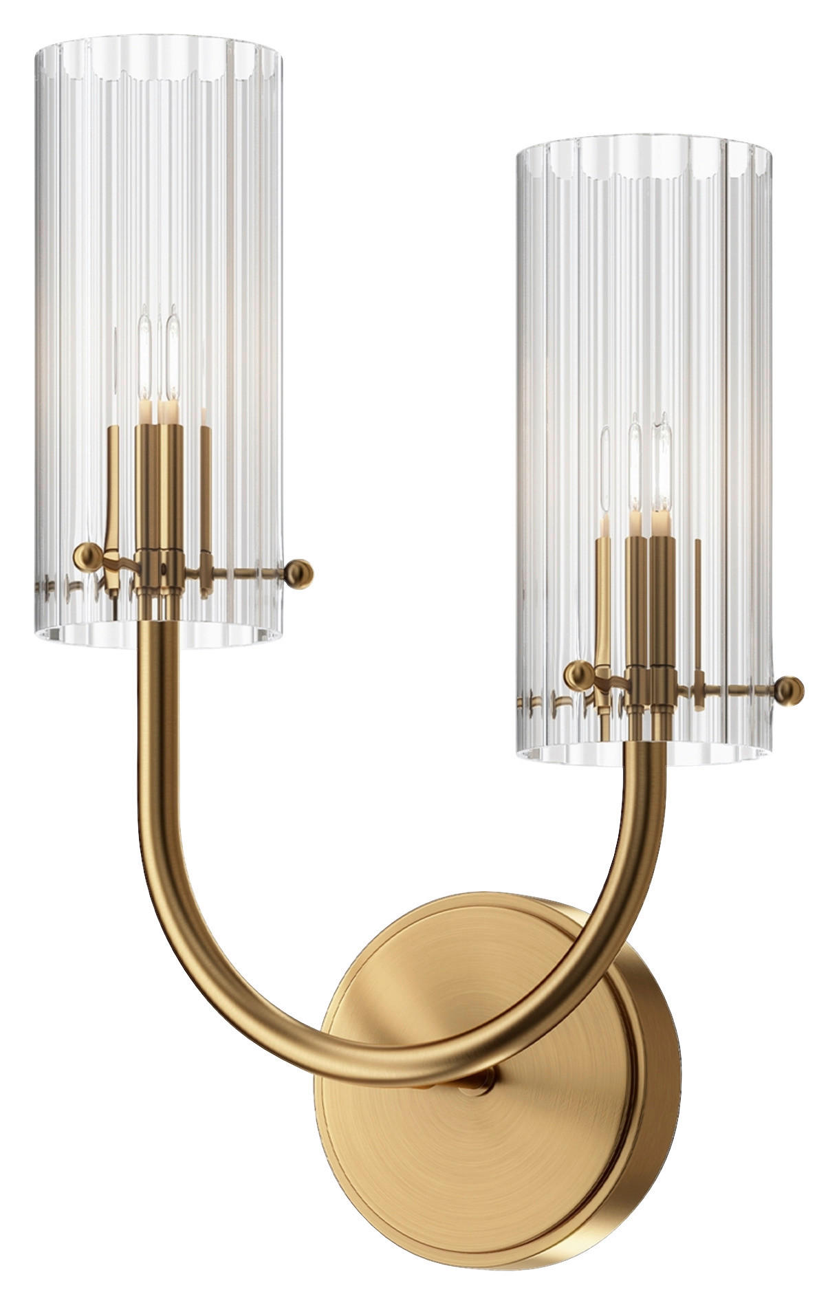 WANDLEUCHTE - Messingfarben, Basics, Glas/Metall (25/38/12cm) - MAYTONI