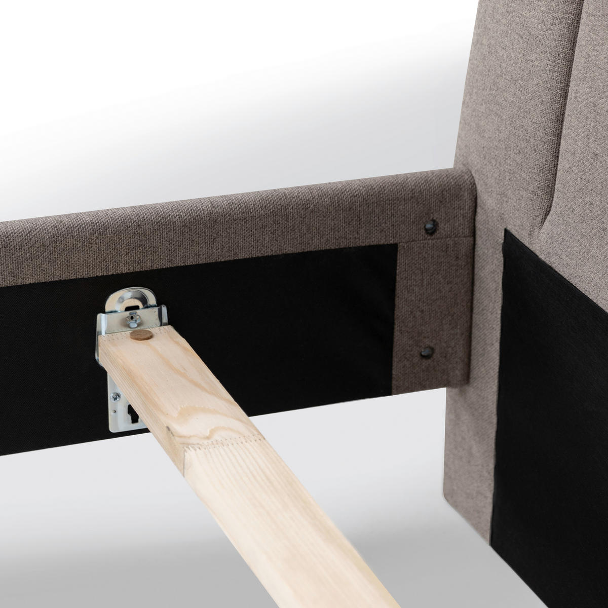 POLSTERBETT 180/200 cm,  in Braun, Lattenrost,  - Schwarz/Braun, MODERN, Textil (180/200cm) - MID.YOU