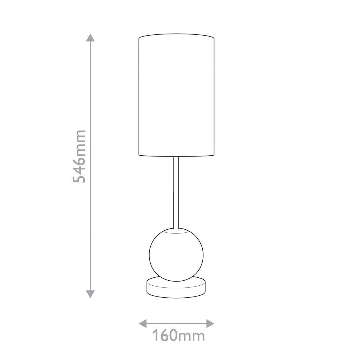 LED-TISCHLEUCHTE Alora   - Messingfarben, KONVENTIONELL, Kunststoff/Textil (62,5/22,5/23,5cm) - Elstead Lighting