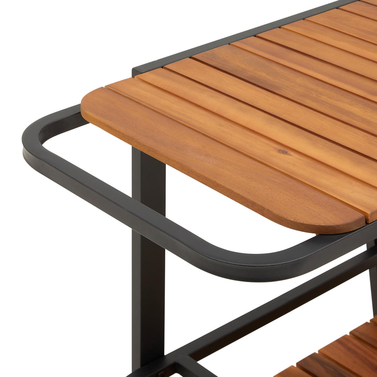 KOLICA ZA SERVIRANJE crna   - crna, Moderno, drvo/metal (76/77/49cm) - Bessagi Garden