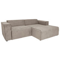ECKSOFA Taupe Struktur  - Taupe/Graubraun, Design, Kunststoff/Textil (234/161cm) - P & B
