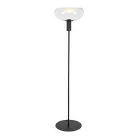 STEHLEUCHTE 37/155 cm    - Schwarz, Design, Glas/Metall (37/155cm) - Dieter Knoll