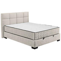 AMERICKÁ POSTEĽ, 120/200 cm, béžová - čierna/béžová, Modern, kompozitné drevo/textil (120/200cm) - MID.YOU