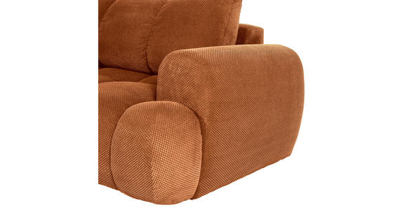 ECKSOFA in Flachgewebe Rostfarben - Rostfarben/Schwarz, KONVENTIONELL, Kunststoff/Textil (174/274cm) - Carryhome