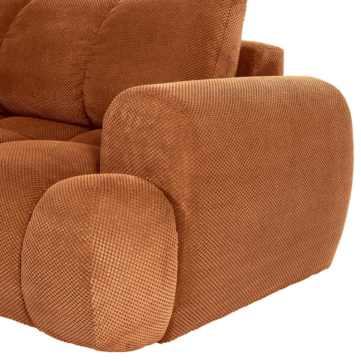 ECKSOFA in Flachgewebe Rostfarben  - Rostfarben/Schwarz, Konventionell, Kunststoff/Textil (174/274cm) - Carryhome