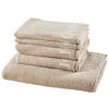 FROTTIERSET Sandfarben, Beige 5-teilig  - Sandfarben/Beige, Basics, Textil - Joop!