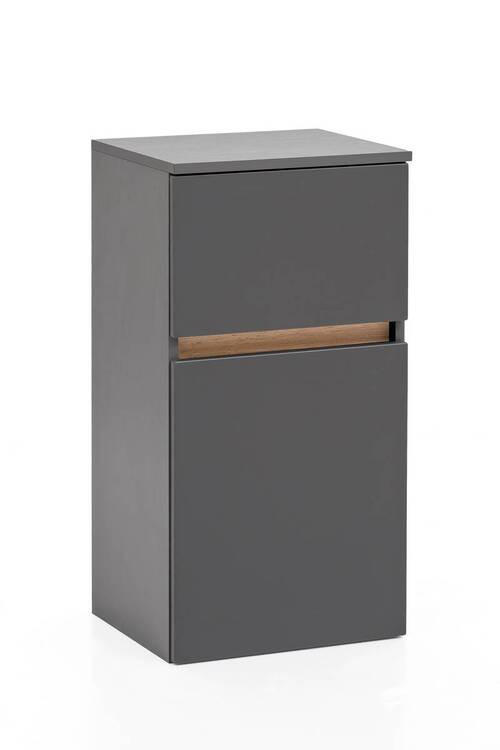 UNTERSCHRANK 40/79/35 cm   - Graphitfarben/Grau, Natur, Holzwerkstoff (40/79/35cm) - Xora