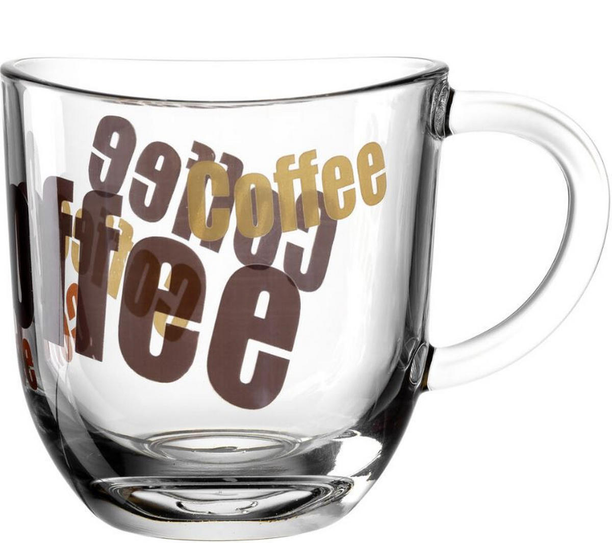 KAFFEEGLAS - Transparent/Beige, KONVENTIONELL, Glas (280ml) - Leonardo