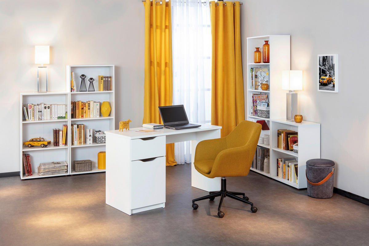 SKRIVBORD 115/55/76 cm  i vit  - vit, Klassisk, trämaterial (115/55/76cm) - MID.YOU