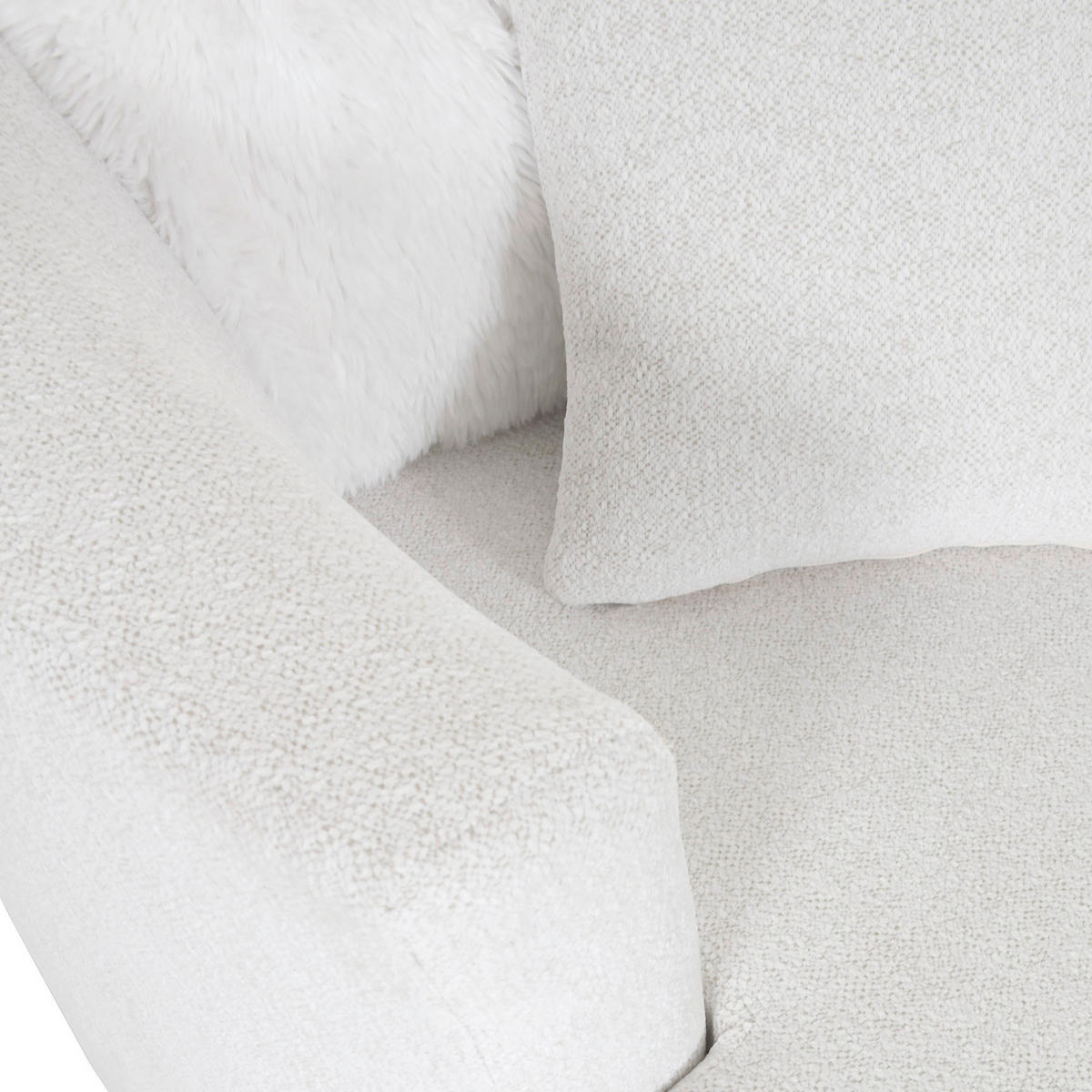 FOTELJA tekstil  bijela   - bijela/crna, Konvencionalno, tekstil/metal (115/72/115cm) - Carryhome