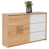 SIDEBOARD  in 137/90/40 cm  - Eichefarben/Alufarben, Natur, Glas/Holz (137/90/40cm) - Linea Natura