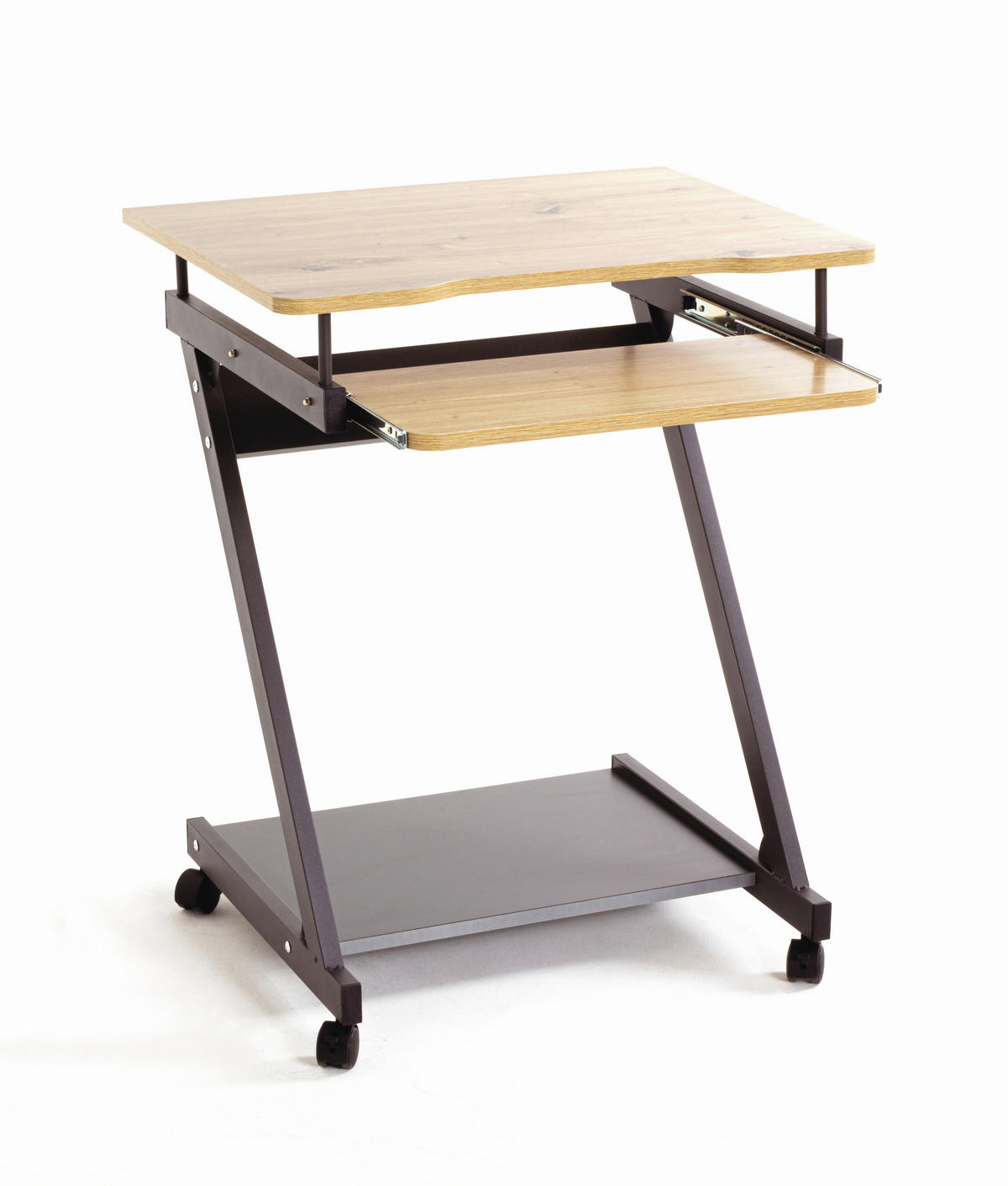 RAČUNALNIŠKA MIZA kovina, leseni material antracit, črna, barve hrasta  - črna/barve hrasta, Basics, kovina/leseni material (60/49/76cm) - Carryhome