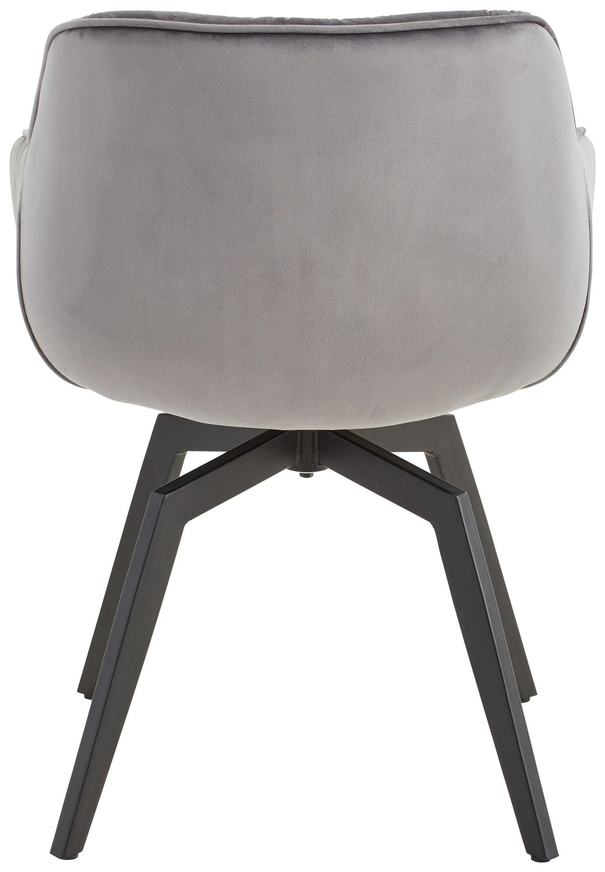SCAUN CU BRAȚE in negru, gri închis  - gri închis/negru, Modern, lemn/metal (58/83/63cm) - Livetastic