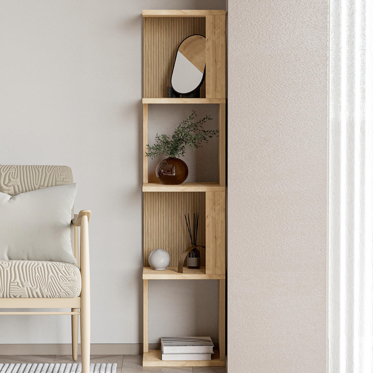 HYLLA i 30/128/30 cm ekfärgad  - ekfärgad, Design, trämaterial (30/128/30cm) - Livetastic