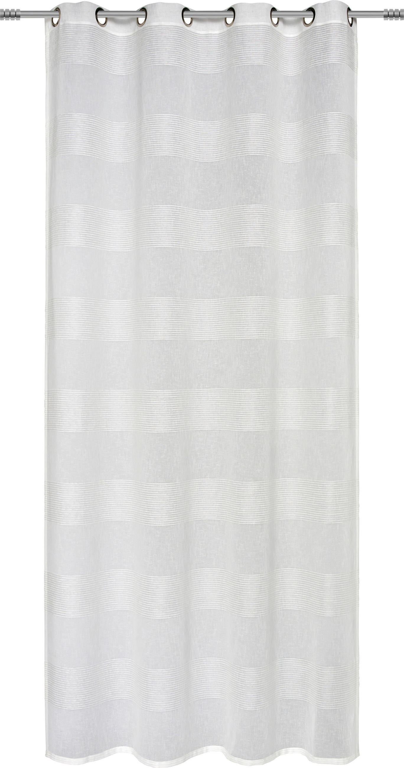 ÖSENSCHAL WIRSOW STREIF transparent 140/245 cm - Weiß, Basics, Textil (140/245cm) - Esposa