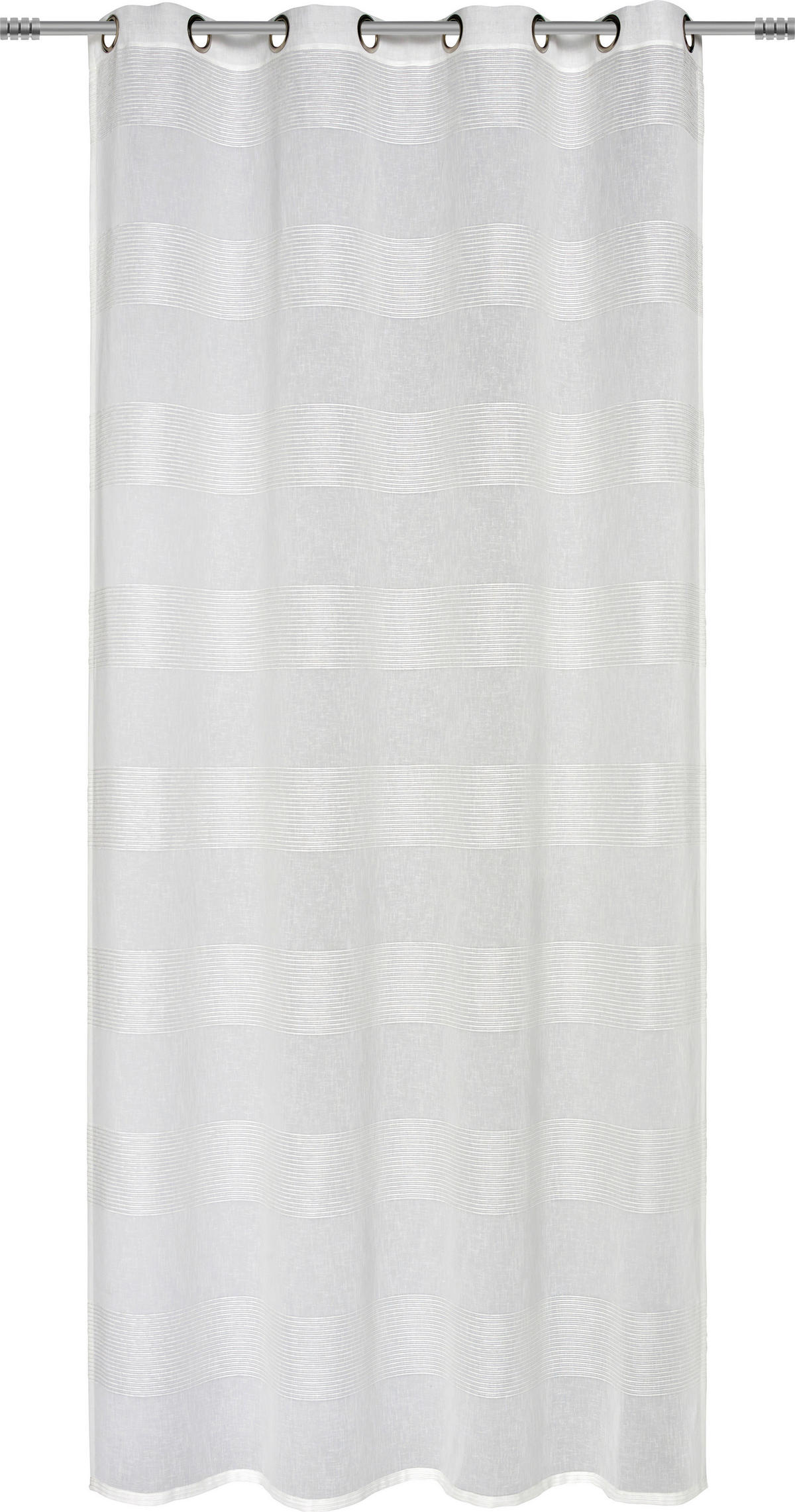 ZÁVĚS S OČKY, průhledné, 140/245 cm - bílá, Basics, textil (140/245cm) - Esposa