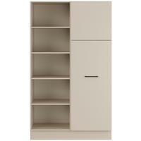 MEHRZWECKSCHRANK 120/206,2/58 cm  in Hellgrau  - Hellgrau/Schwarz, Basics, Holzwerkstoff/Metall (120/206,2/58cm) - Impuls