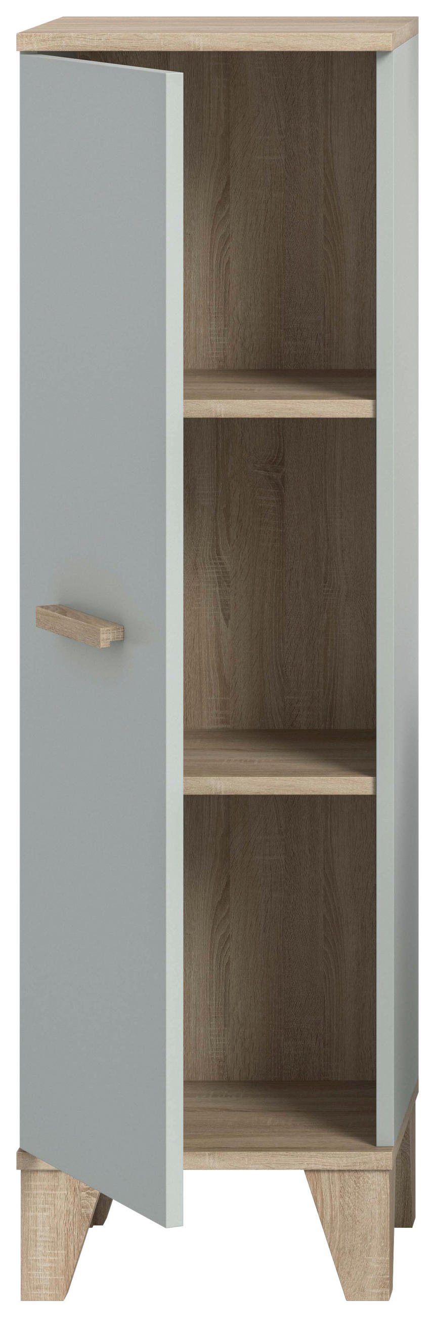 MIDISCHRANK 34/116/31 cm  - Graugrün/Eiche San Remo, MODERN, Holzwerkstoff/Kunststoff (34/116/31cm) - MID.YOU