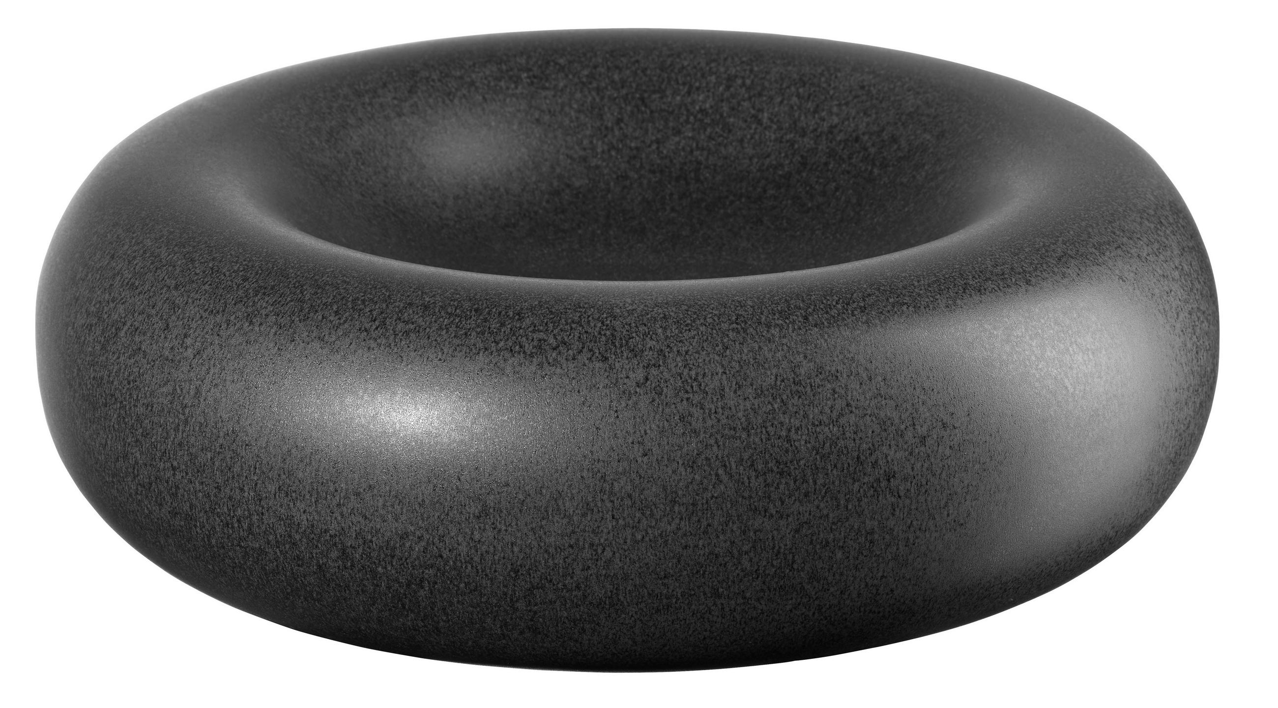 VASE  - Schwarz, Basics, Keramik (22/7cm) - ASA
