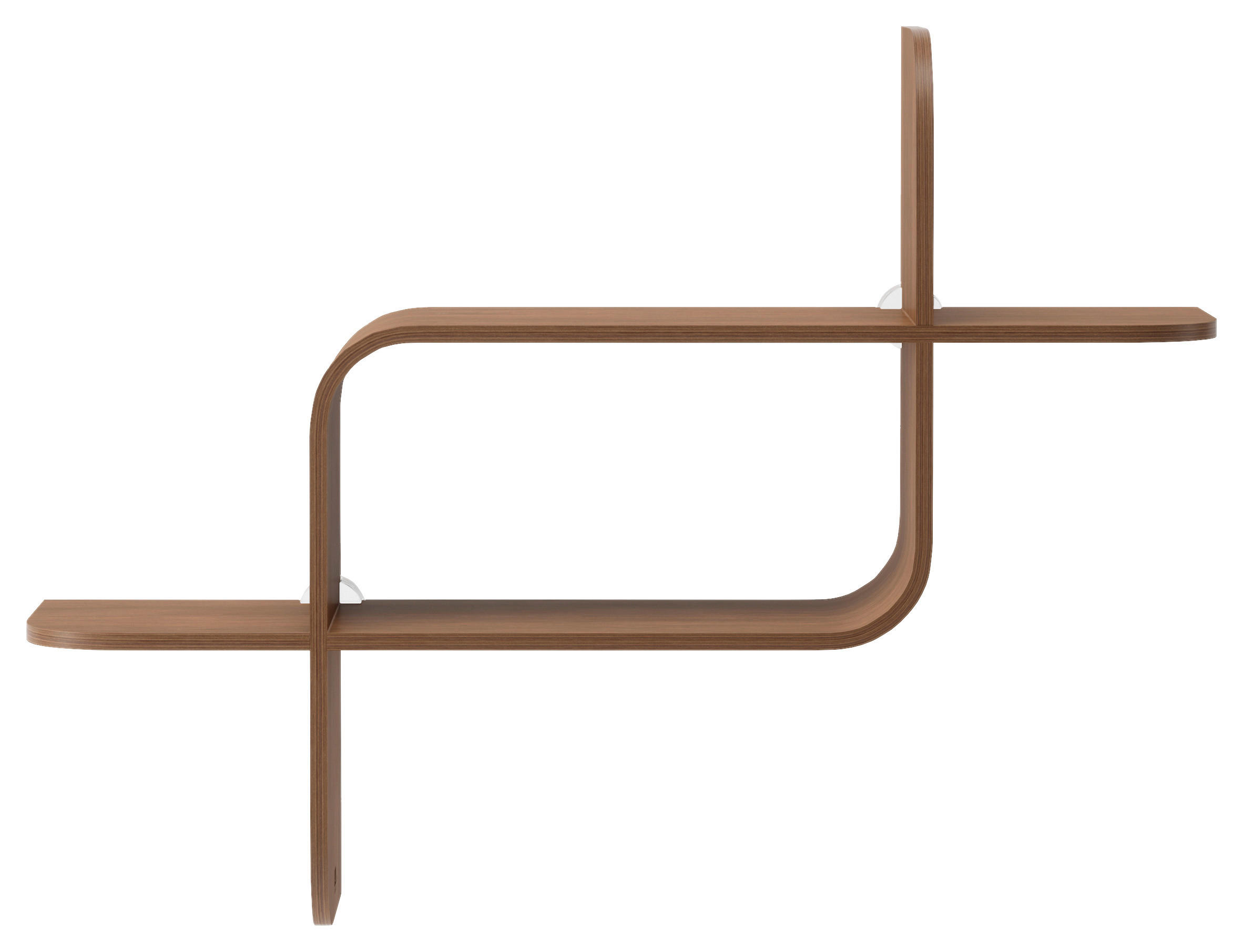 WANDREGAL  - Walnussfarben, Design, Holz (15,2/46,9/52,2cm) - Umbra