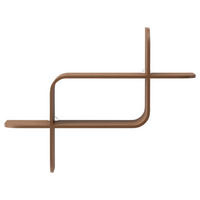 WANDREGAL  - Walnussfarben, Design, Holz (15,2/46,9/52,2cm) - Umbra