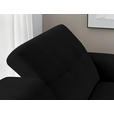 ECKSOFA in Echtleder Schwarz 305/163 cm - Eichefarben/Schwarz, Design, Leder/Holz (305/163cm) - Novel