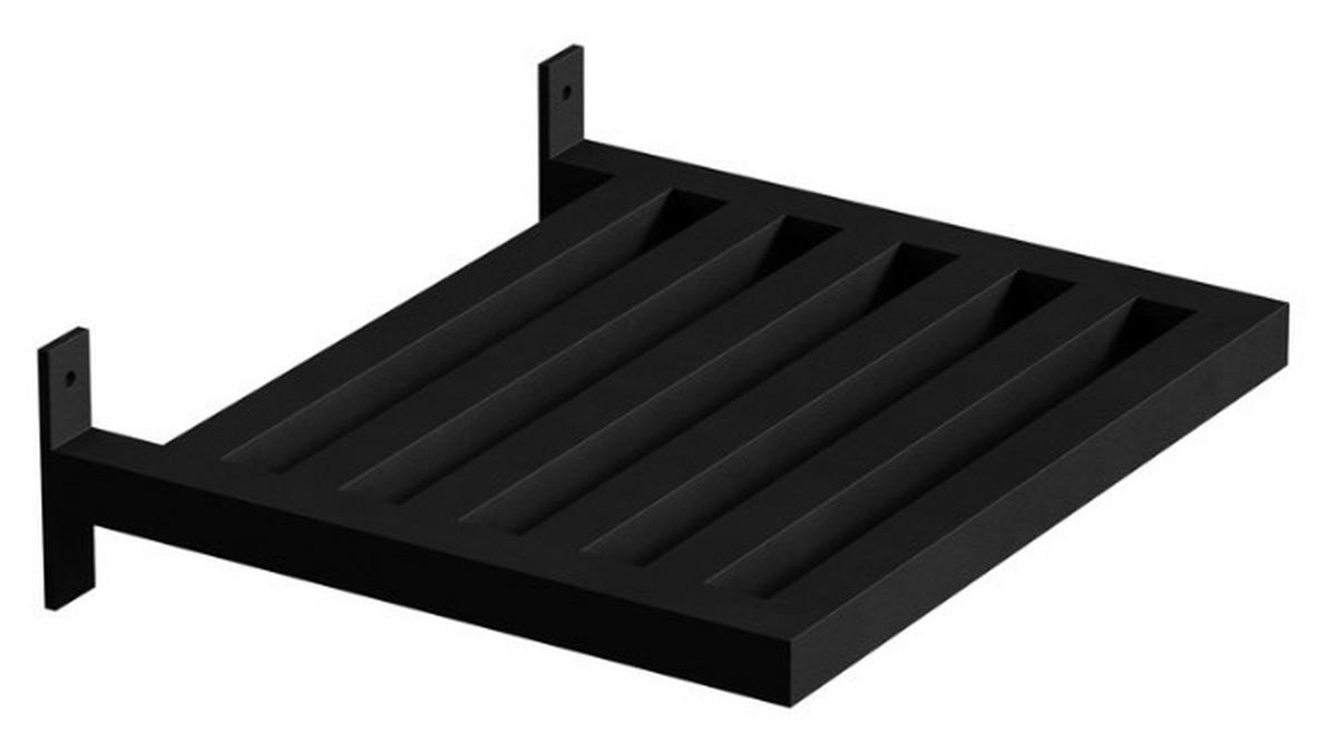 VÄGGHYLLA 35/10,5/30 cm  - svart, Design, metall (35/10,5/30cm) - Best Price