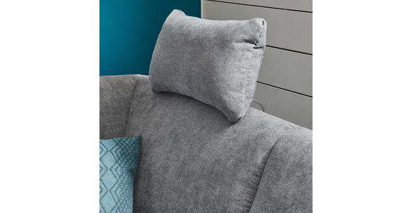 ECKSOFA  in Flachgewebe Dunkelgrau  255/186 cm  - Dunkelgrau/Silberfarben, KONVENTIONELL, Holz/Textil (255/186cm) - Cantus