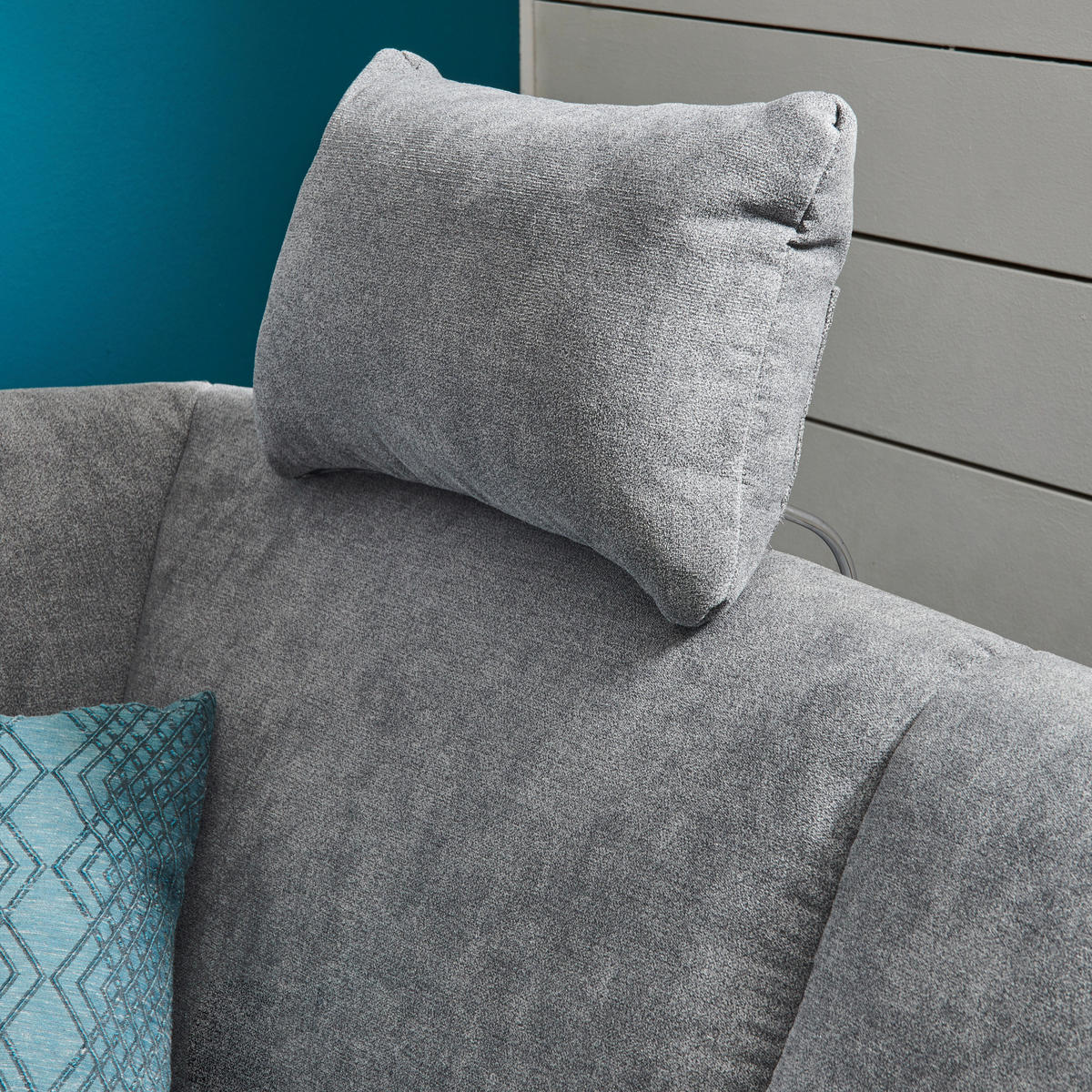 ECKSOFA  in Flachgewebe Dunkelgrau  255/186 cm  - Dunkelgrau/Silberfarben, KONVENTIONELL, Holz/Textil (255/186cm) - Cantus