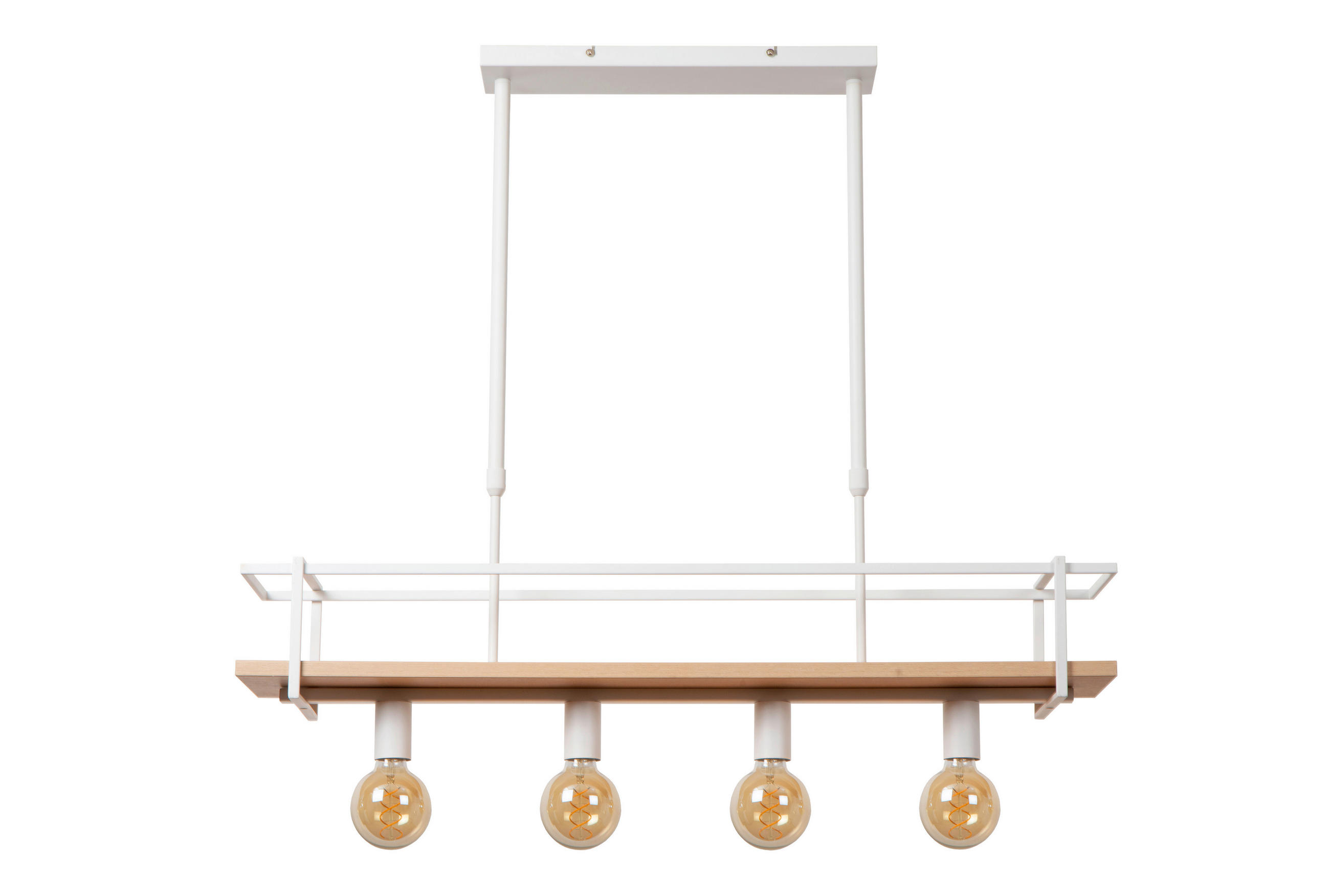 HÄNGELEUCHTE MILONGA 100/20/130 cm  - Natur, Metall (100/20/130cm) - Lucide