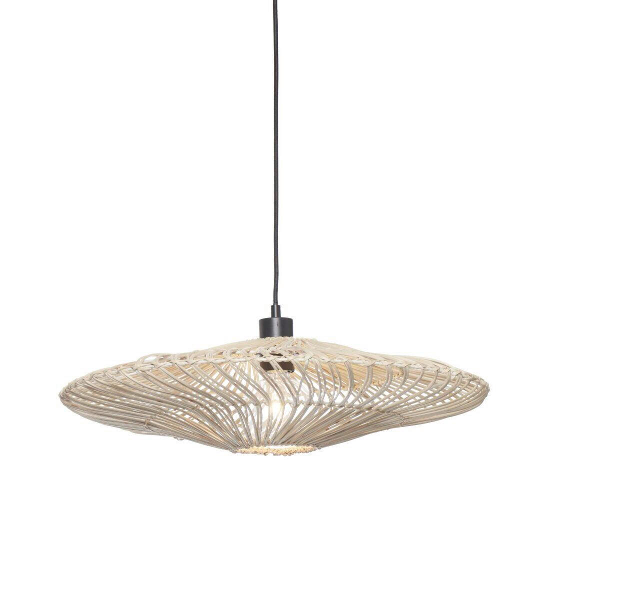 ZÁVESNÉ SVIETIDLO, 55/14 cm  - biela, Trend, prírodné materiály (55/14cm) - Good & Mojo