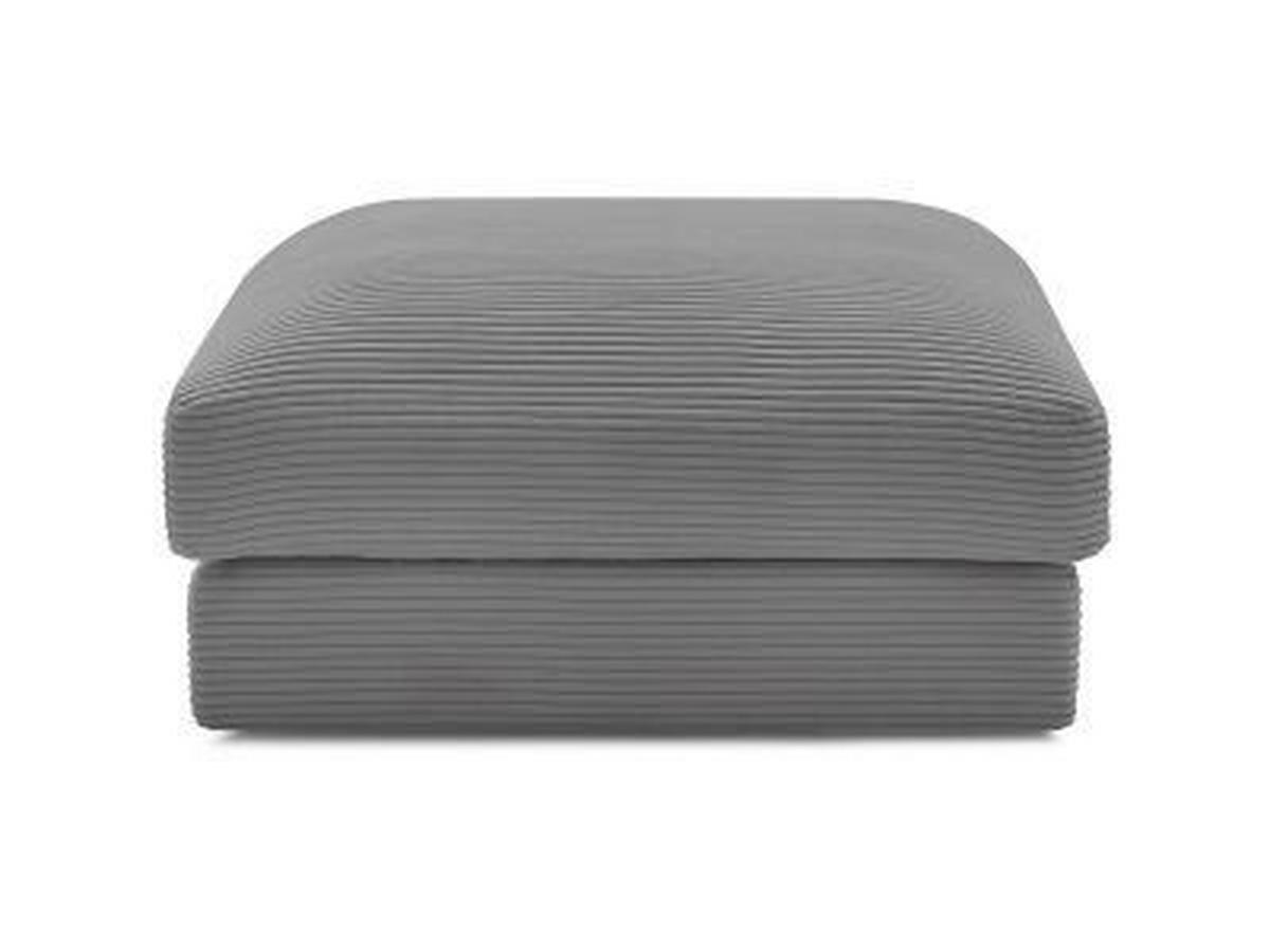 HOCKER LEONARD Cord Dunkelgrau  - Dunkelgrau/Schwarz, MODERN, Kunststoff/Textil (86/43/86cm)