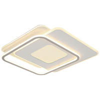 DECKENLEUCHTE 46,5/48,5/5 cm   - Chromfarben/Alufarben, Trend, Kunststoff/Metall (46,5/48,5/5cm) - Novel