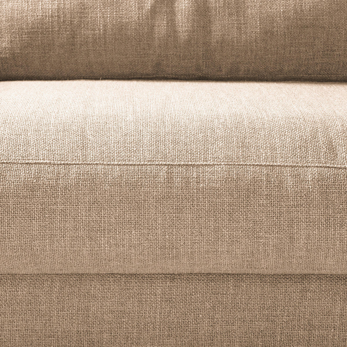 3-SITZER-SOFA Webstoff Beige  - Beige/Schwarz, Design, Kunststoff/Textil (250/80/117cm) - home24