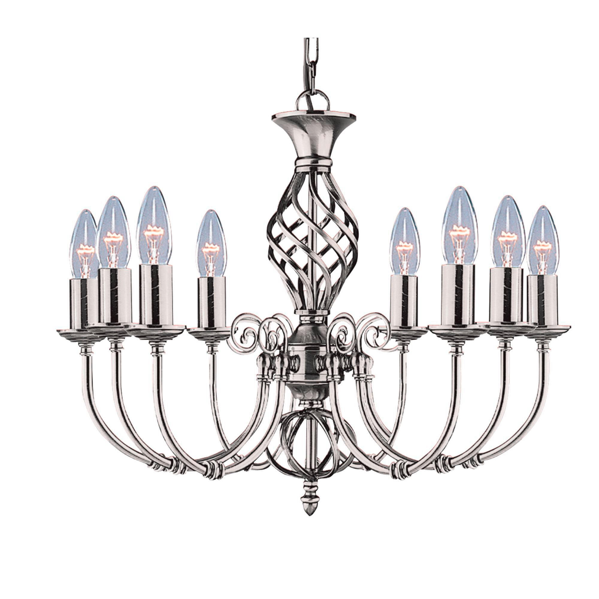 HÄNGELEUCHTE Zanzibar 62/62/44 cm   - Silberfarben, Design, Metall (62/62/44cm) - Searchlight