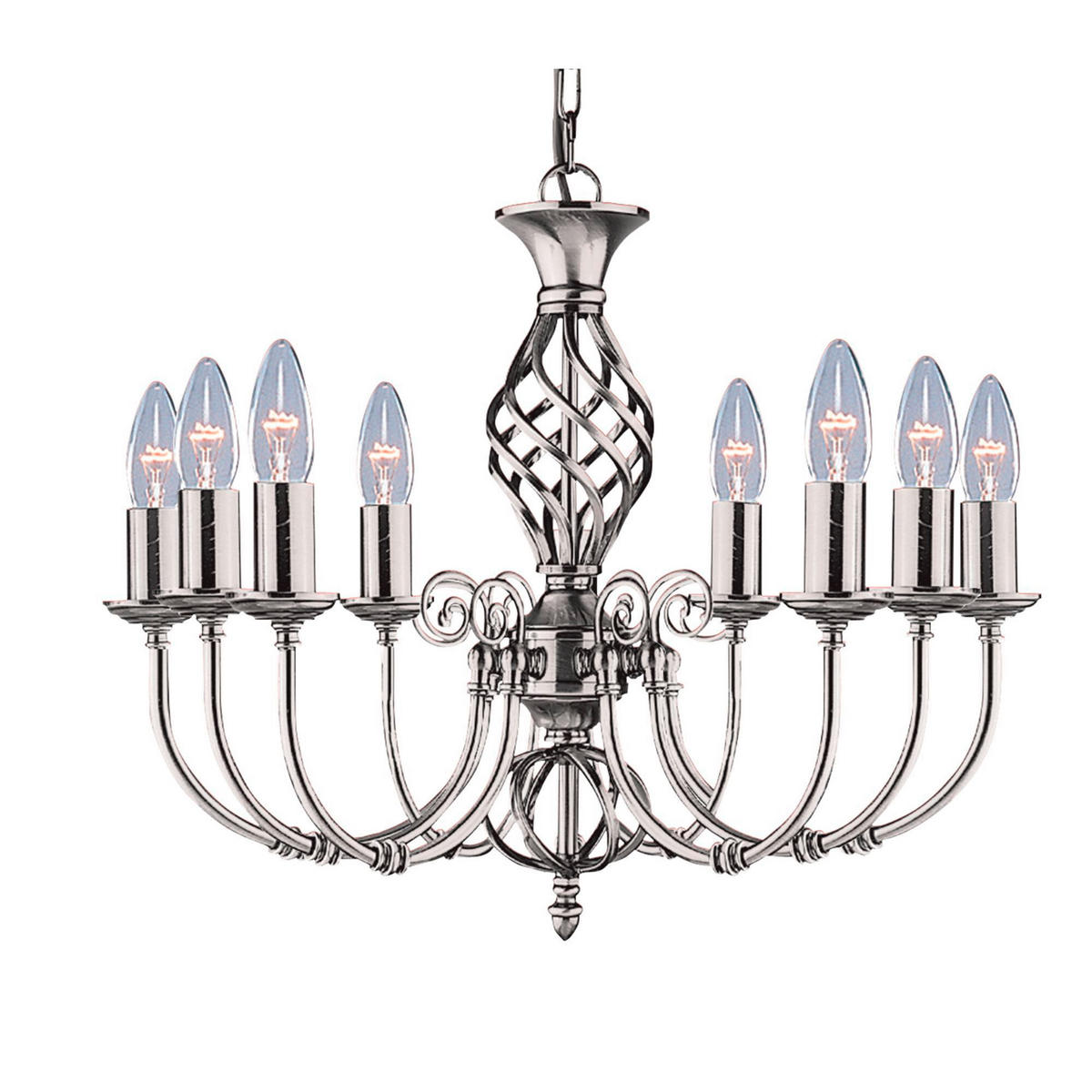 VISEČA SVETILKA  Zanzibar   62/62/44 cm        60 W E14 - srebrne barve, Design, kovina (62/62/44cm)