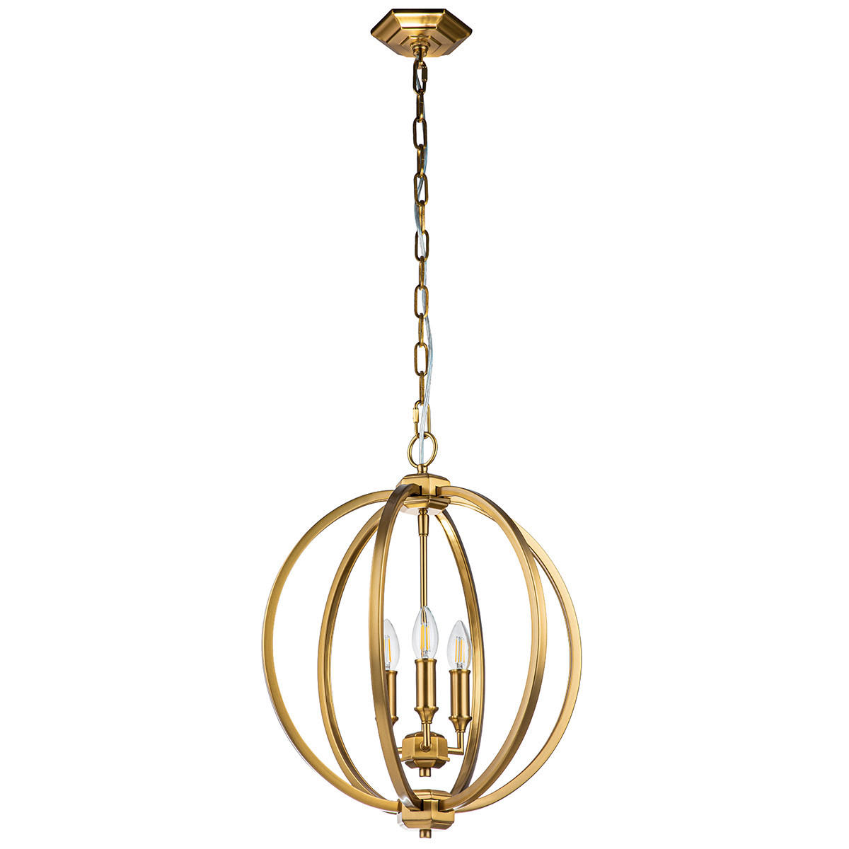 HÄNGELEUCHTE 43.2/67.9 cm    - Messingfarben, Konventionell, Metall (43.2/67.9cm) - Elstead Lighting