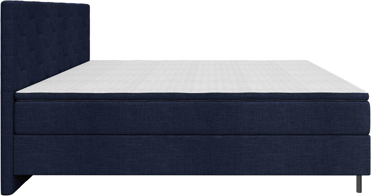 BOXSPRINGBETT 140/200 cm  Dunkelblau  - Schwarz/Dunkelblau, Konventionell, Textil/Metall (140/200cm) - Chameo