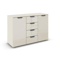 SIDEBOARD  in 120/81/42 cm  - Champagner/Dunkelgrau, Design, Glas/Holzwerkstoff (120/81/42cm) - Carryhome