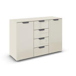 SIDEBOARD  in 120/81/42 cm  - Champagner/Dunkelgrau, Design, Glas/Holzwerkstoff (120/81/42cm) - Xora