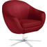 SESSEL Echtleder Rot - Chromfarben/Rot, KONVENTIONELL, Leder/Metall (84/82/71cm) - Joop!