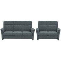 SITZGARNITUR Flachgewebe Grau  - Alufarben/Grau, Konventionell, Textil/Metall (142-194/100/89cm) - Beldomo Comfort
