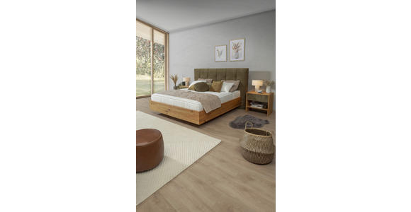 BOXSPRINGBETT 160/200 cm  in Waldgrün, Wildeiche  - Waldgrün/Wildeiche, Natur, Holz/Textil (160/200cm) - Valnatura