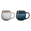 KAFFEEBECHER Lagom  475 ml   - Blau/Hellgrau, KONVENTIONELL, Keramik (13/9/10cm) - Ritzenhoff Breker