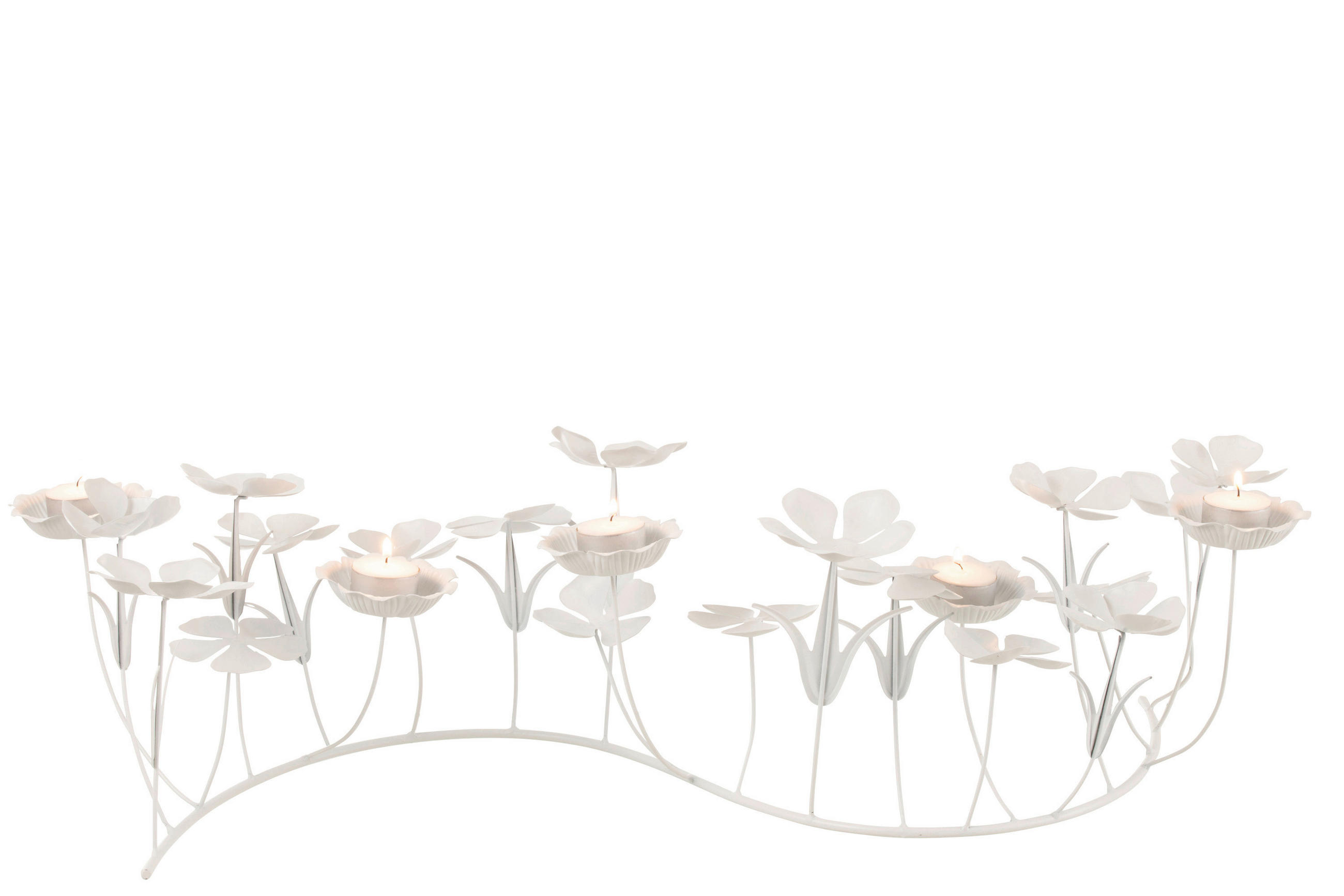 DEKOBLUME - Weiss, Basics, Metall (79/32,5/20cm)
