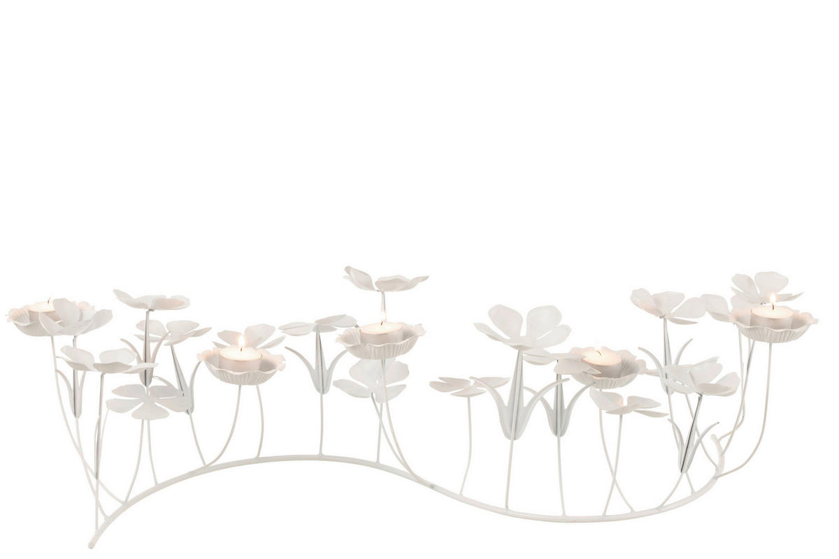 DEKOBLUME - Weiss, Basics, Metall (79/32,5/20cm)
