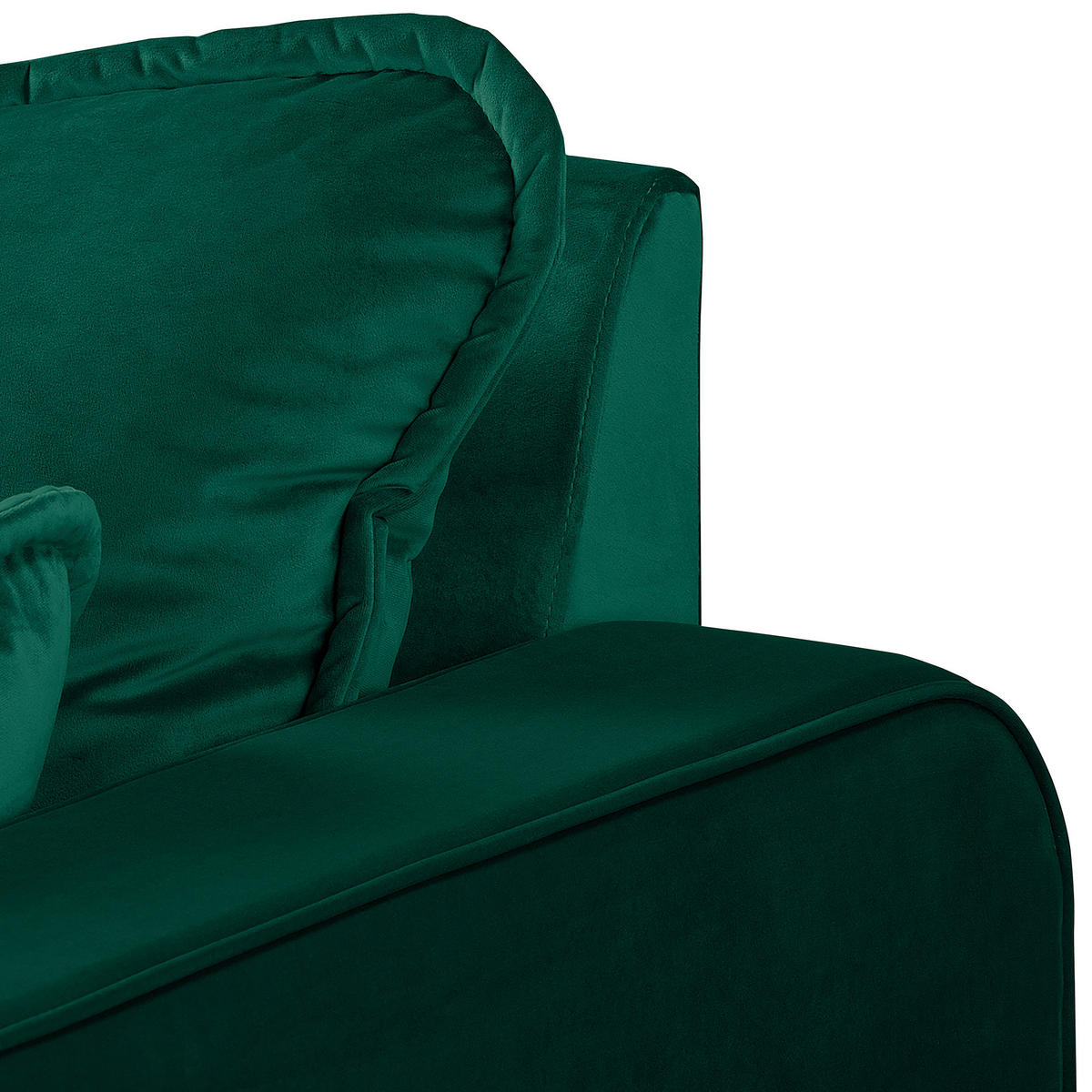 3-SITZER-SOFA in Mikrofaser Grün  - Wengefarben/Grün, Design, Holz/Textil (193/86/87cm) - Livetastic