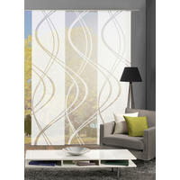 FLÄCHENVORHANG TIBERIO, 3-TLG. in Weiß halbtransparent  - Weiß, MODERN, Textil (60/245cm)