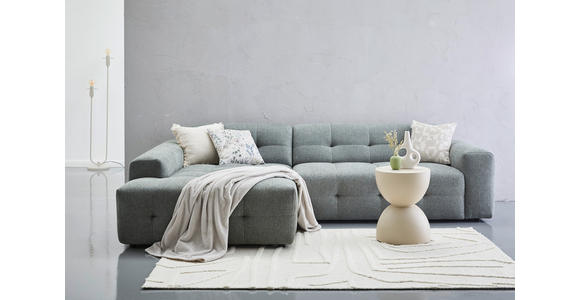ECKSOFA Pastellgrün Flachgewebe - Pastellgrün/Schwarz, KONVENTIONELL, Kunststoff/Textil (189/292cm) - Carryhome