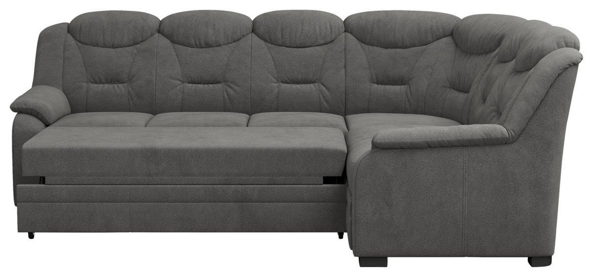 ECKSOFA in Chenille Anthrazit  - Anthrazit/Schwarz, Basics, Kunststoff/Textil (263/211cm) - MID.YOU
